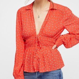 Free People printed crop top